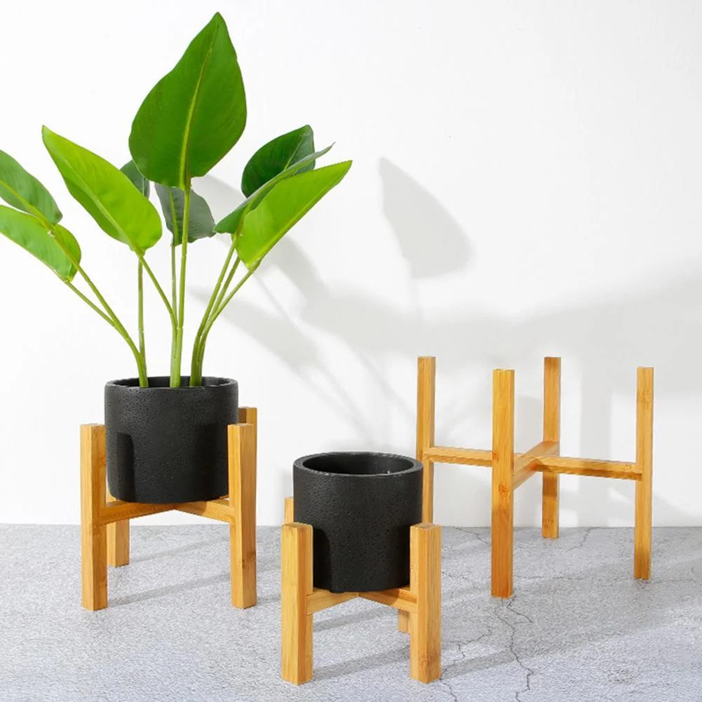 Porte Plante En Bois Sur Pied