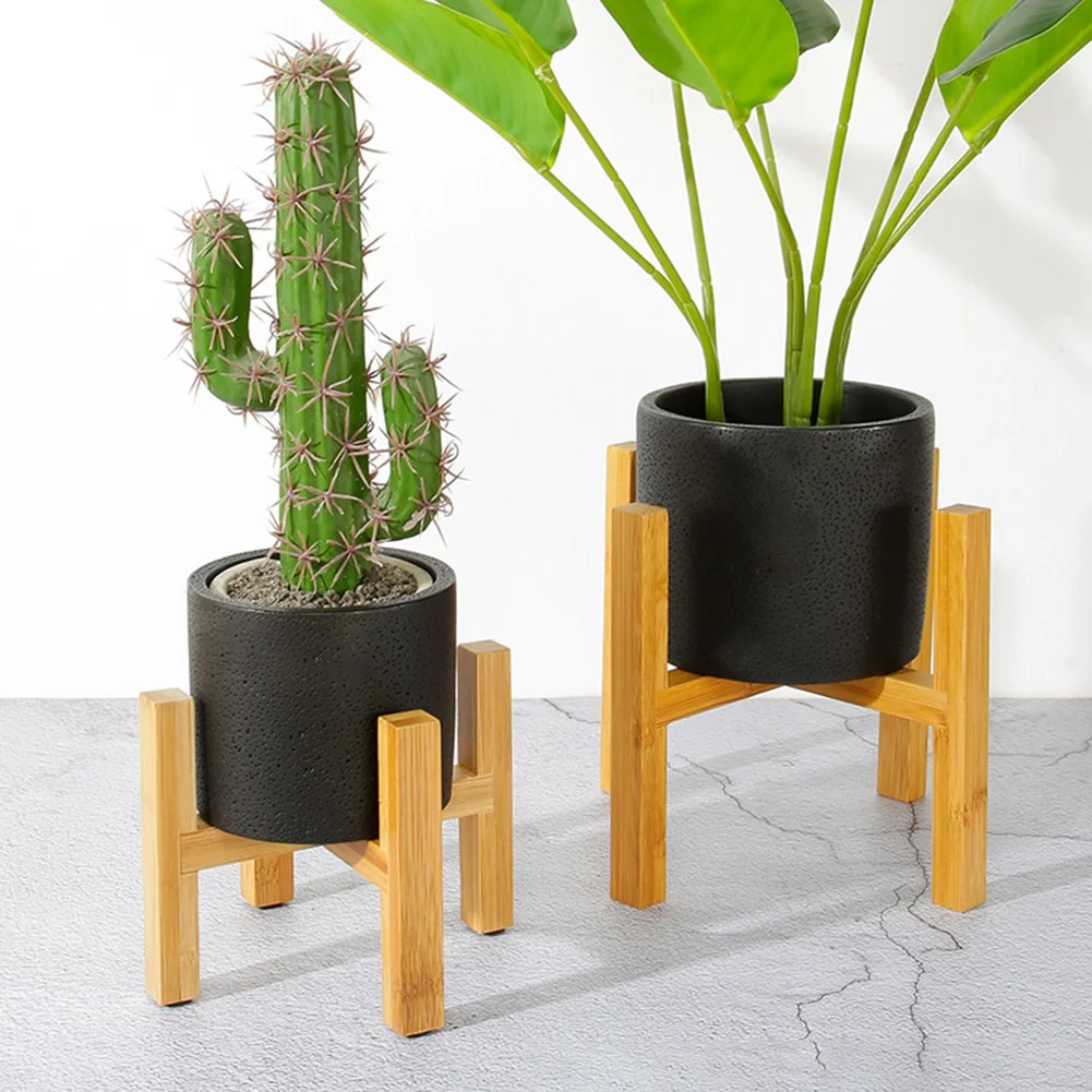 Porte Plante En Bois Sur Pied