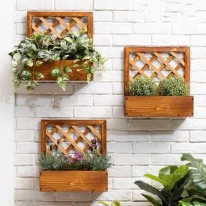 Support Mural En Bois Pour Plantes D Intérieur